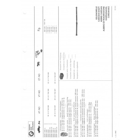 Bmw Arbre Cardan De Rechange Org 1600 1800 2000 4 Ti Cs A A Ca