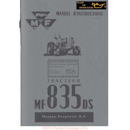 Massey Ferguson 835 Instructions