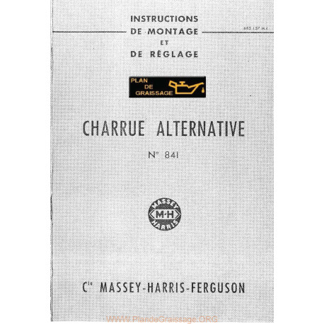 Massey Ferguson 841 Charrue Alternative