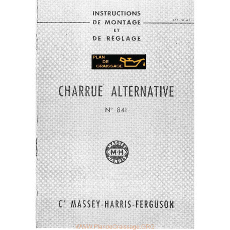 Massey Ferguson 841 Charrue Alternative