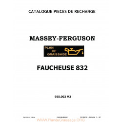 Massey Ferguson Faucheuse Mf832 Pieces