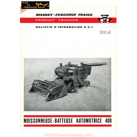 Massey Ferguson Mf 400 Bulletin Information Moissonneuses