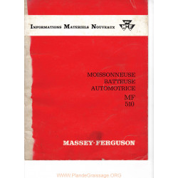 Massey Ferguson Mf 510 Informations Moissonneuses