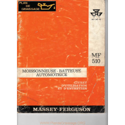Massey Ferguson Mf 510 Livret Utilisation Moissonneuses