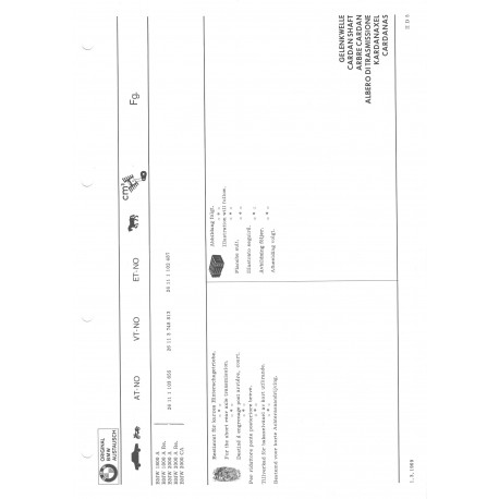 Bmw Arbre Cardan De Rechange Org 1800 2000 A Re Ca