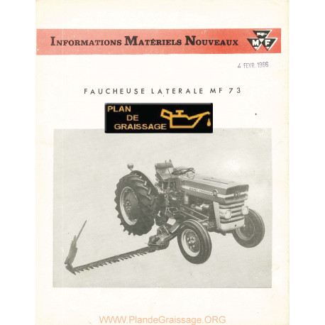 Massey Ferguson Mf 73 Faucheuse 1966