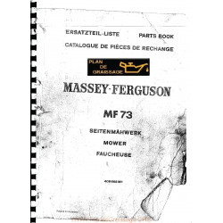 Massey Ferguson Mf 73 Faucheuse Parts Book