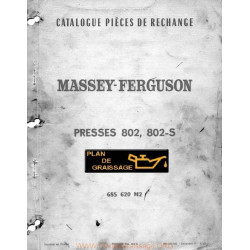 Massey Ferguson Mf 802 Presse Catalogue Pieces Rechanges