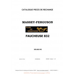 Massey Ferguson Mf 832 Faucheuse Pieces