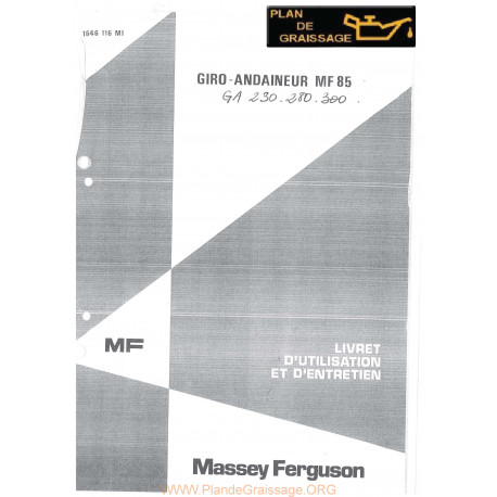 Massey Ferguson Mf 85 Andaineur