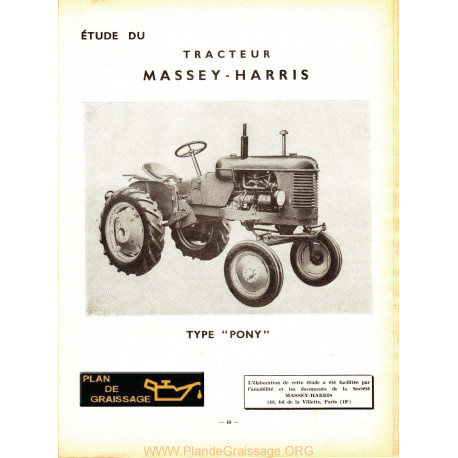 Massey Ferguson Pony 812 Technique