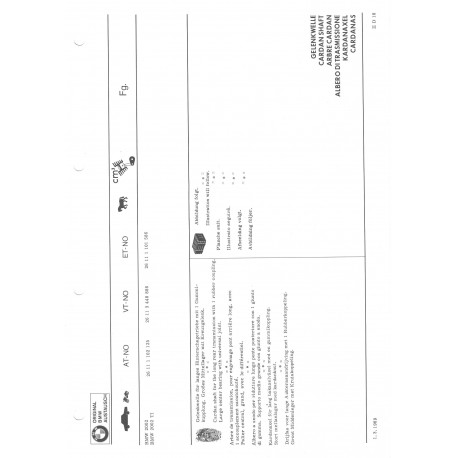 Bmw Arbre Cardan De Rechange Org 2002 Ti