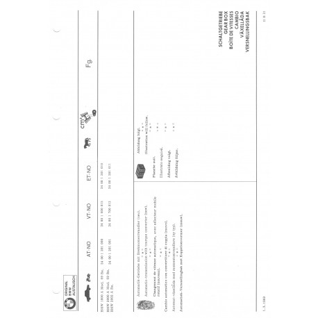 Bmw Boite Vitesse De Rechange Org 1800 2000 2002 A Re 1969