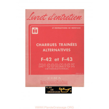 Mc Cormick International F42 F43 Charrues Trainees Alternatives