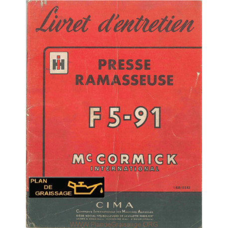 Mc Cormick International F5 91 Ramasseuse