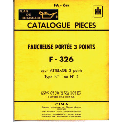 Mc Cormick International Faucheuse F326 Pieces