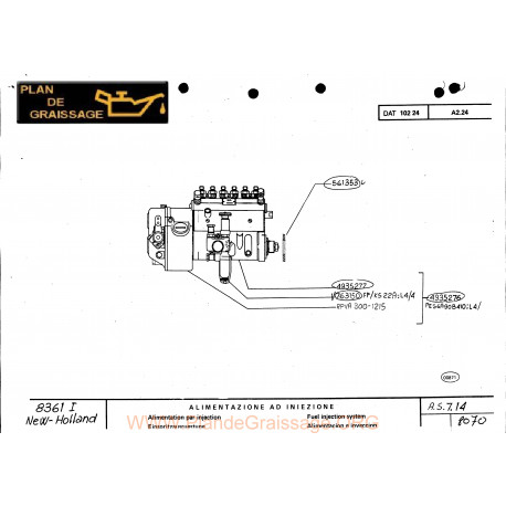 New Holland 8070 8361i Engine