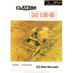 New Holland Clayson M133 Brochure Moissonneuses
