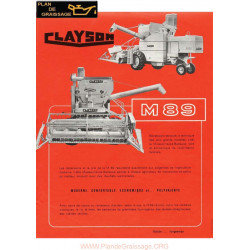New Holland Clayson M89 Brochure Moissonneuses