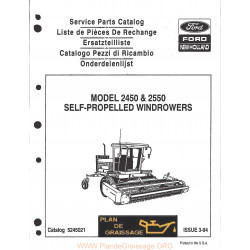 New Holland Windrower 2450 2550 Self Propelled