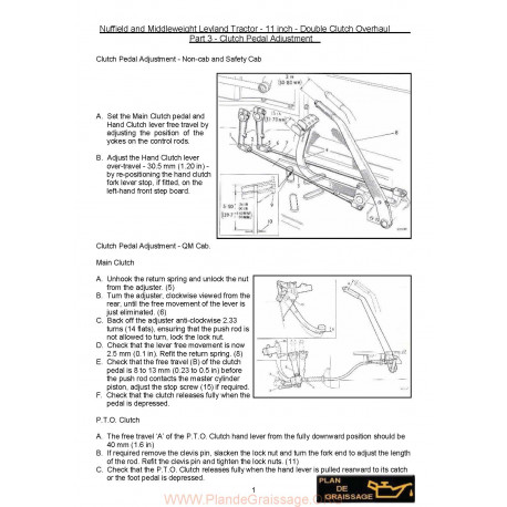 Nuffield Part 3 Clutch Pedal Adjustment