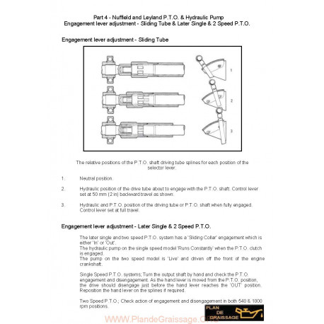 Nuffield Part 4 Pto Engagement Lever Adjustment