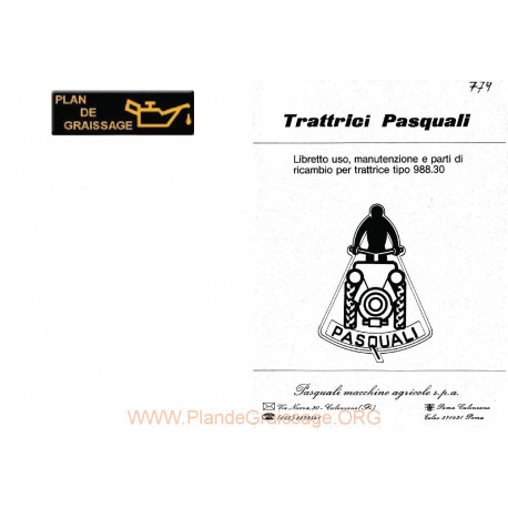 Pasquali 988 30 Livret Utilisation