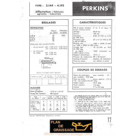 Perkins 3 144 Et 4 192 Moteur