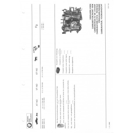 Bmw Carburateur De Rechange Org 2000 Ti Cs Serie 2