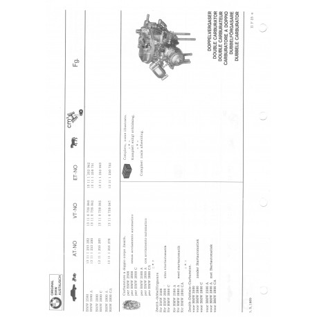 Bmw Carburateur De Rechange Org 2500 2800 A C Ca Seria 2