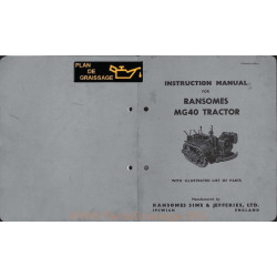 Ransomes Mg 40 Manuel Instruction Chenillards
