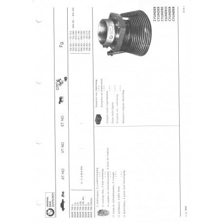 Bmw Cylindre De Rechange Org 700 L Ll Ls Lsl Re C Cs Cabrio