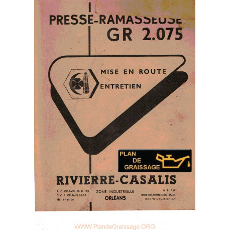 Rivierre Casalis Gr 2 075 Ramasseuse
