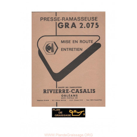 Rivierre Casalis Gra 2 075 Ramasseuse Presse