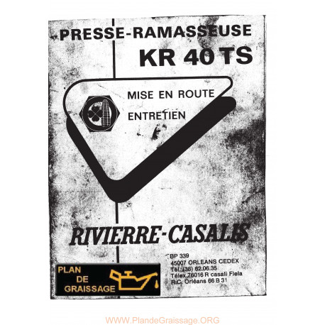 Rivierre Casalis Kr40 Ramasseuse