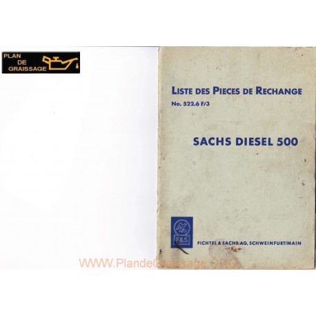 Sachs 500 Liste Moteur