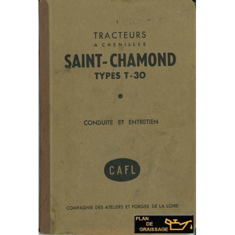 Saint Chamond T30 Livret Entretien Chenillards
