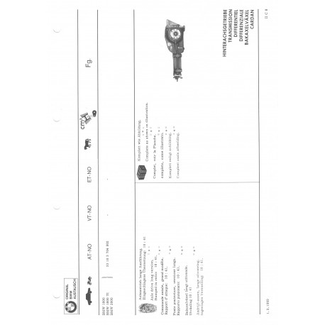 Bmw Differentiel De Rechange Org 1800 200 Ti