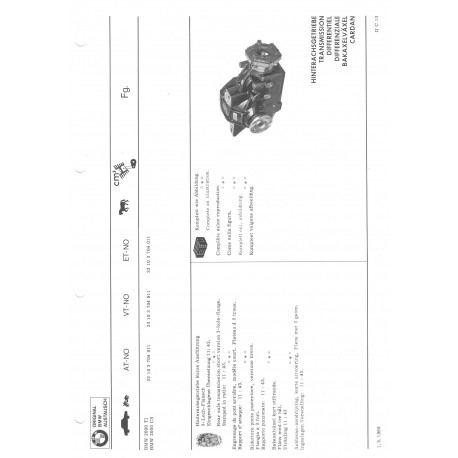 Bmw Differentiel De Rechange Org 2000 Ti Cs