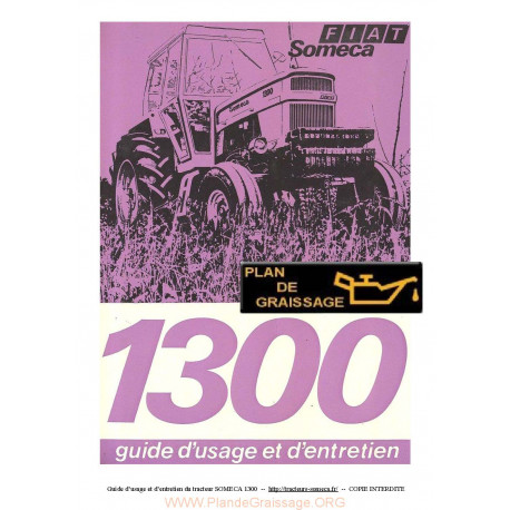 Someca 1300 Tracteur Guide Entretien