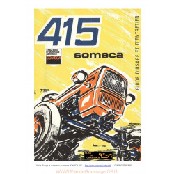Someca 415 Tracteur Guide Entretien 1967