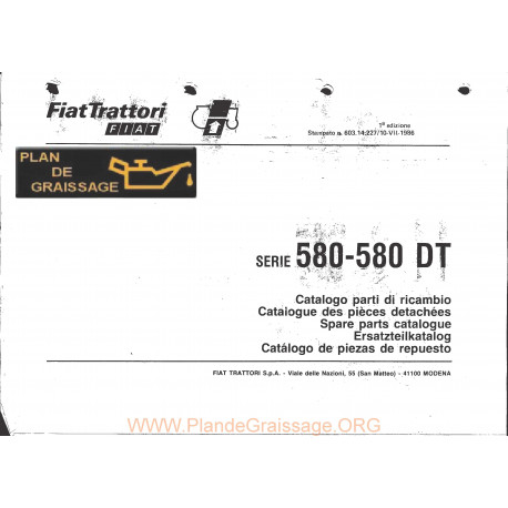 Someca 580 580dt Tracteur List Pieces