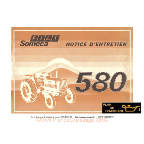 Someca 580 Dt Tracteur Notice Entretien