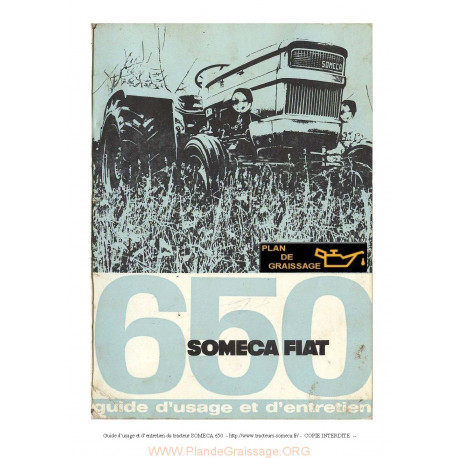 Someca 650 Tracteur Guie Entretien