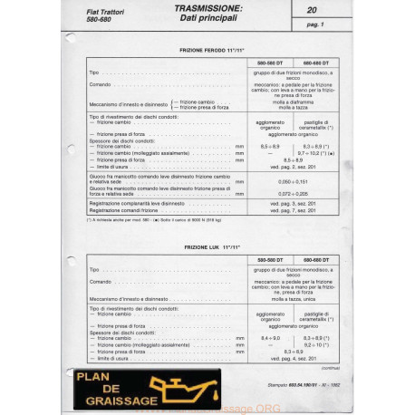 Someca 680 580 Tracteur Trasmissione Italian