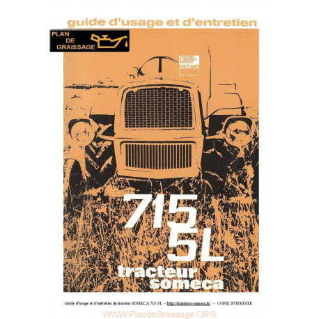 Someca 715 5l Tracteur Guide Entretien