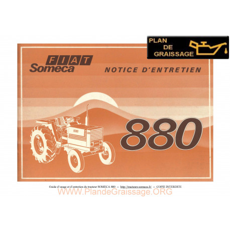 Someca 880 Tracteur Notice Entretien