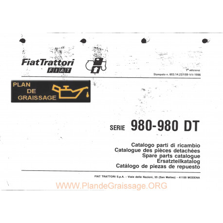 Someca 980 Dt Tracteur List Pieces