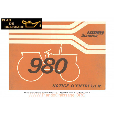 Someca 980 Tracteur Notice Entretien