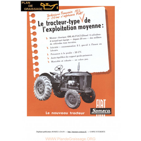 Someca Da50 L Tracteur Caracteristique